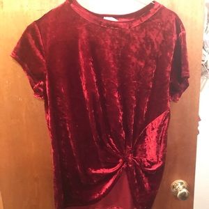 Crushed velvet top